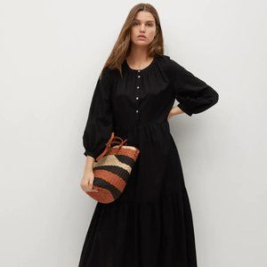 Mango frill cotton dress NWT